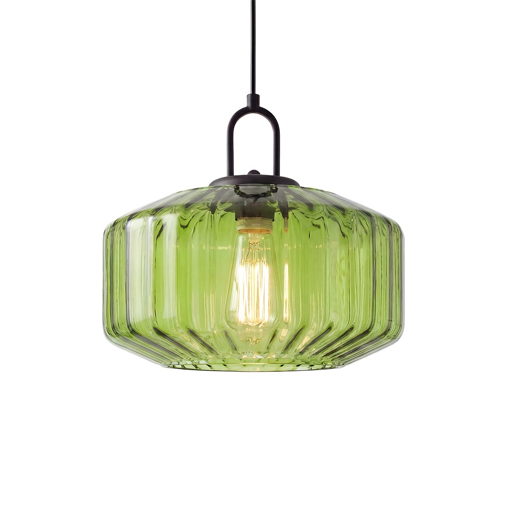 Ivan Vintage Handmade Striped Glass Pendant Light