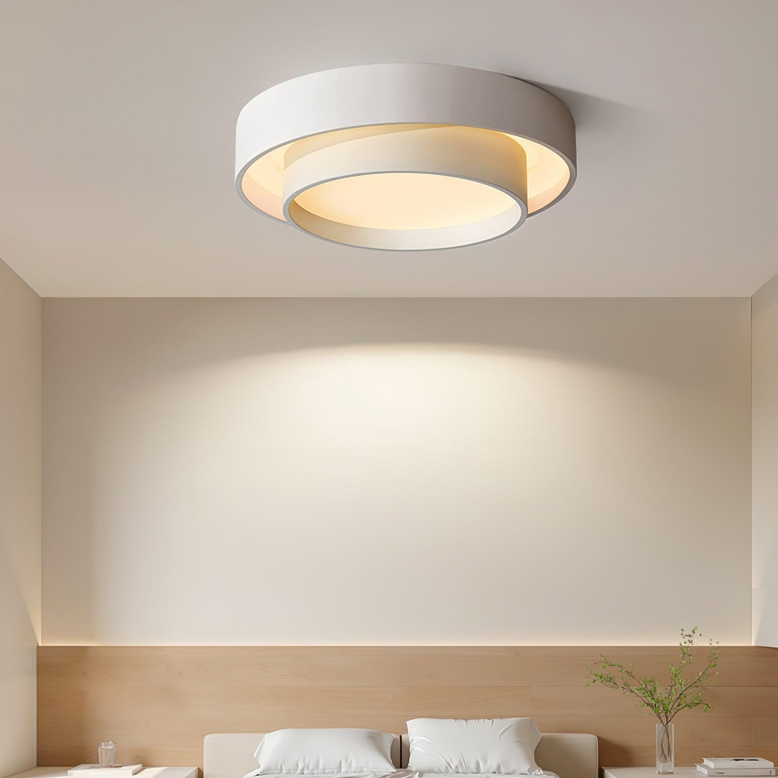 Melady Nordic Irregular Double-Layer Circular Ceiling Light