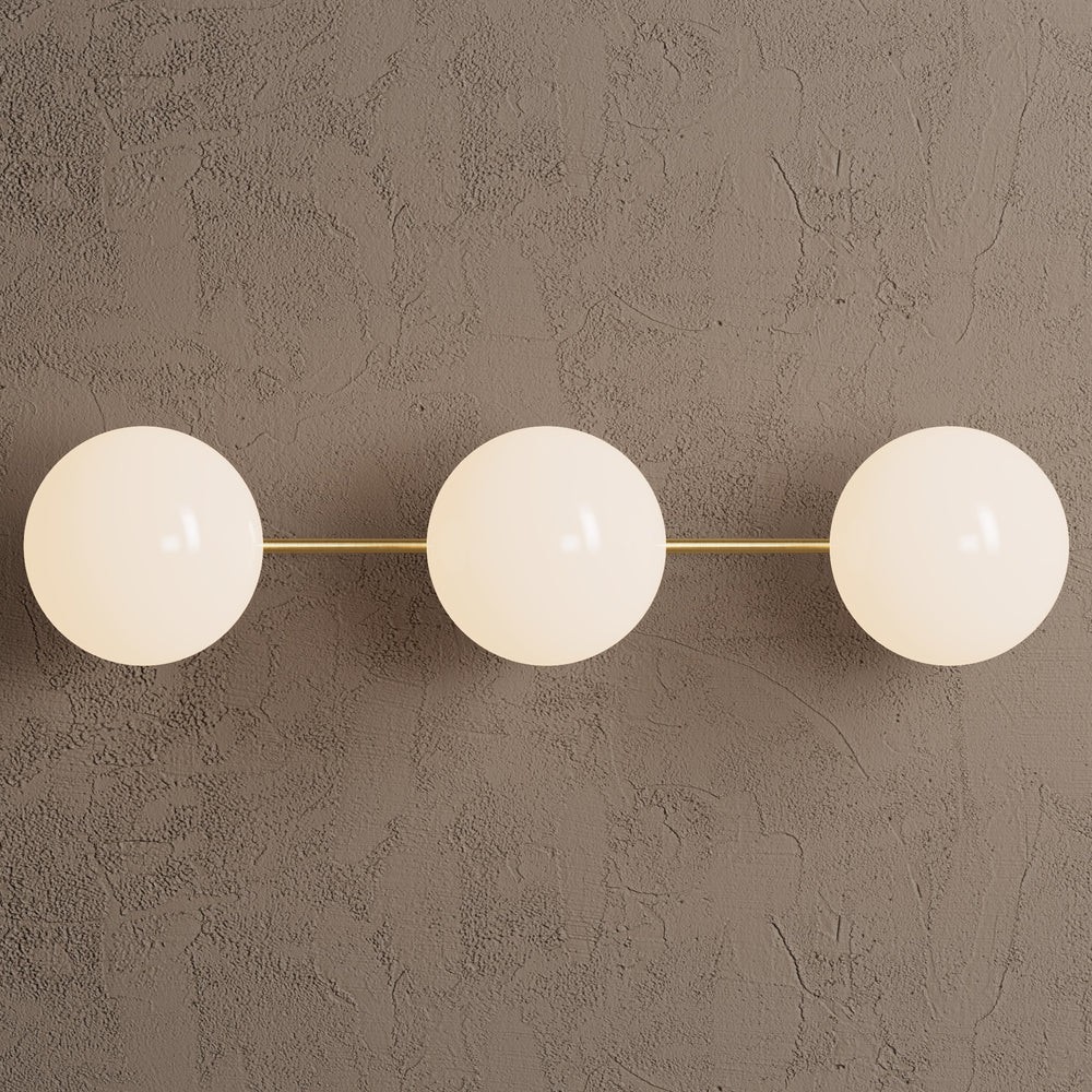 Philo Nordic 3-light Glass Globes Wall Light