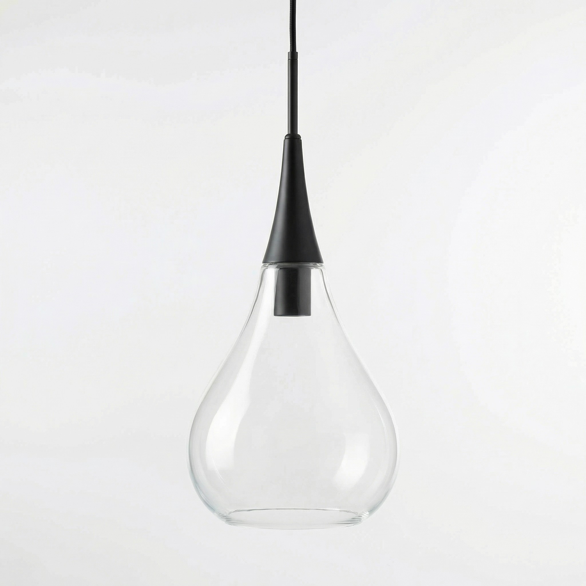 Clarke Minimalist Teardrop Glass Pendant Light