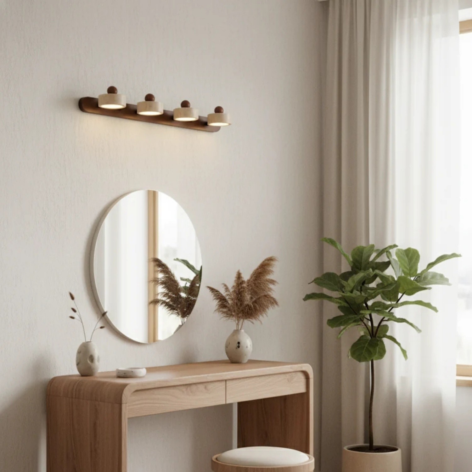 Macdonald Wabi Sabi Natural Travertine Adjustable Heads Wall Lamp