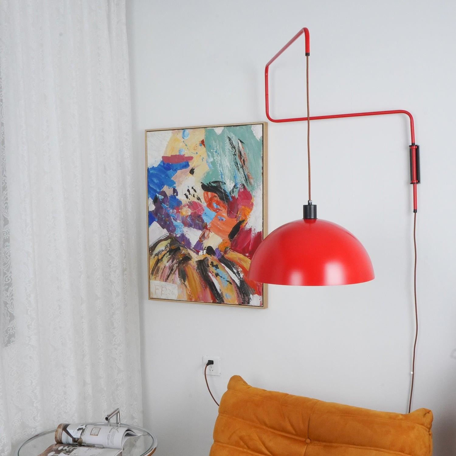 Thalys Minimalist Adjustable Swing Long Arm Dome Sconce
