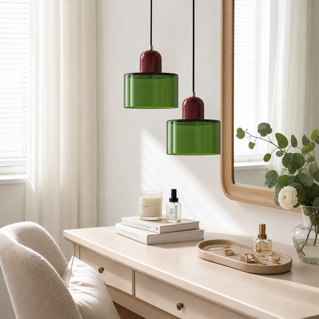 Colorful Creative Small Fresh Glass Shade Pendant Light