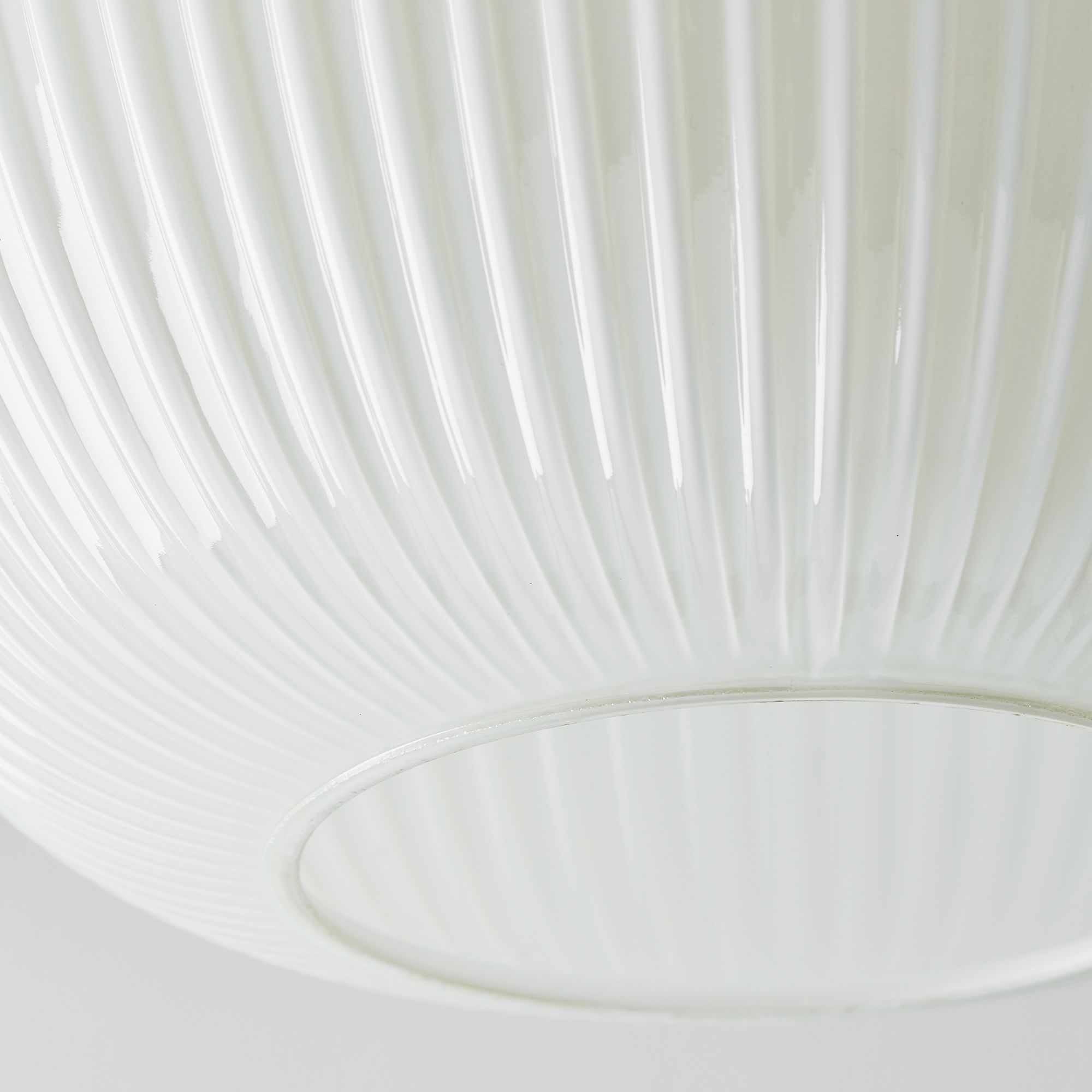 Naiad Rustic Sculptural Ribbed Glass Flush Ceiling Light