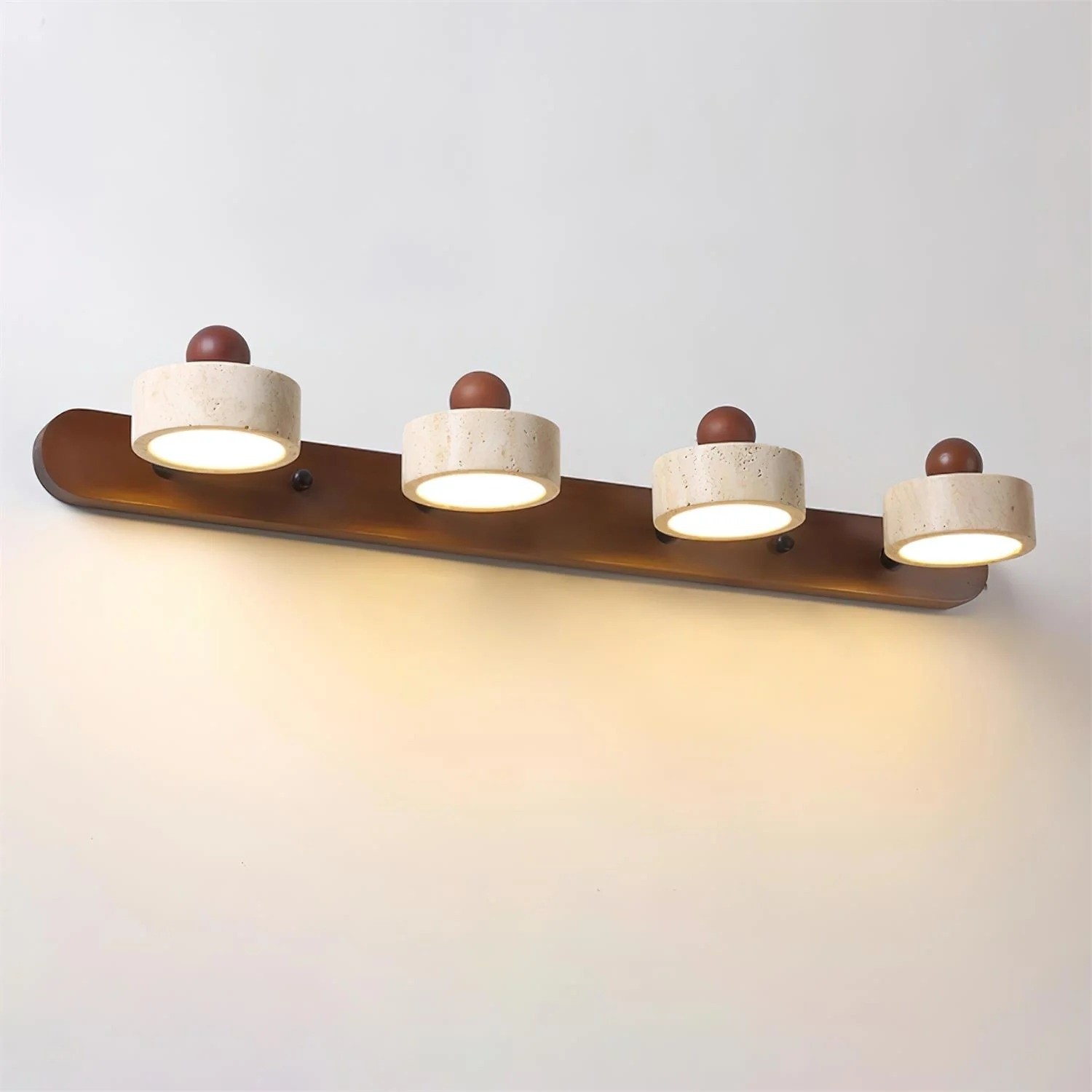Macdonald Wabi Sabi Natural Travertine Adjustable Heads Wall Lamp