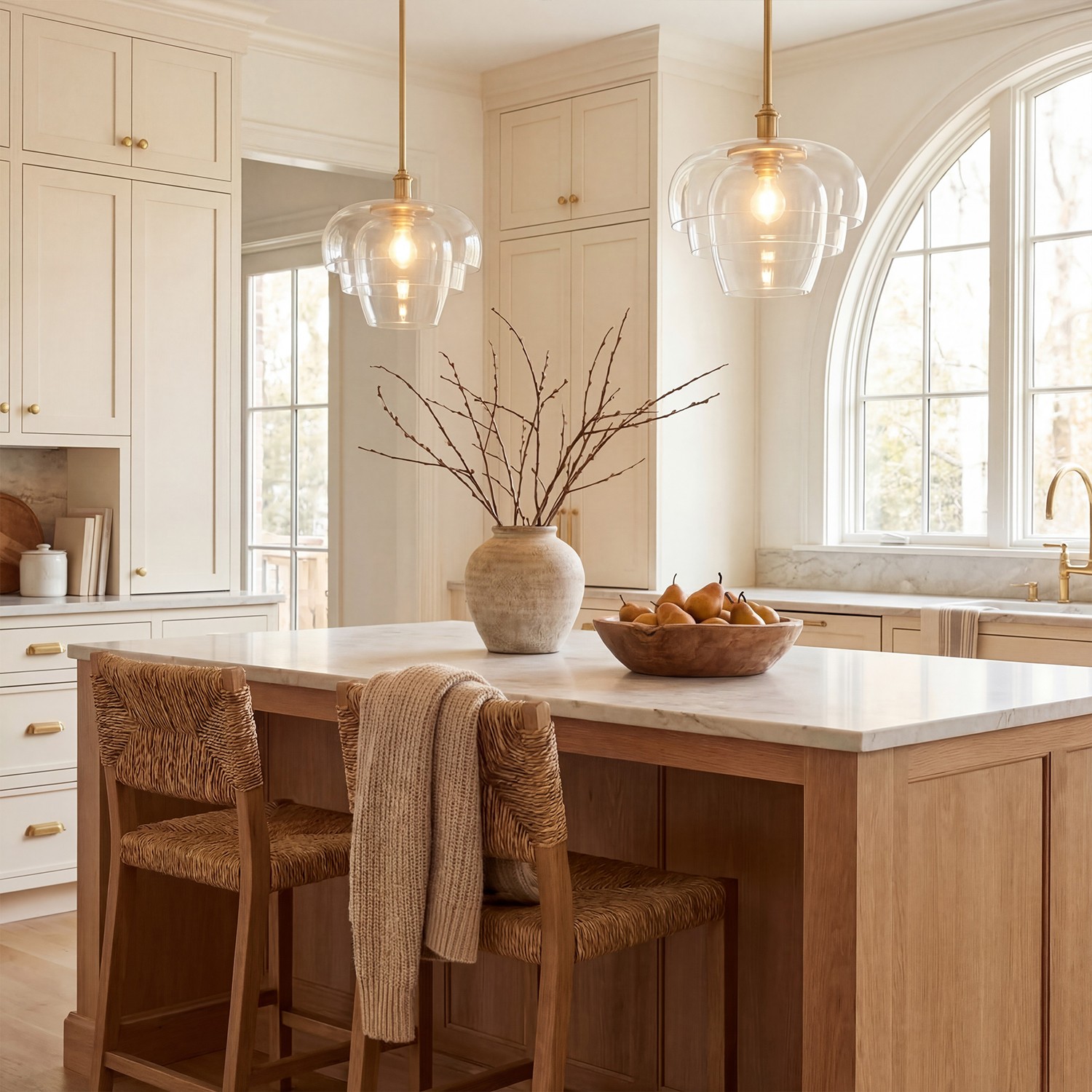 Xena Scandinavian Layered Clear Glass Pendant Light