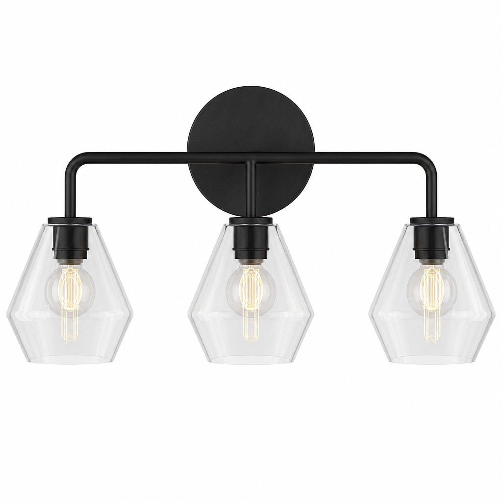Astraelle Minimalist Glass 3 Heads Vanity Light