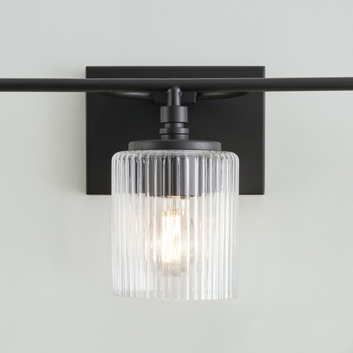 Cerys Modern 3-Light Ribbed Glass Cylinder Sconce