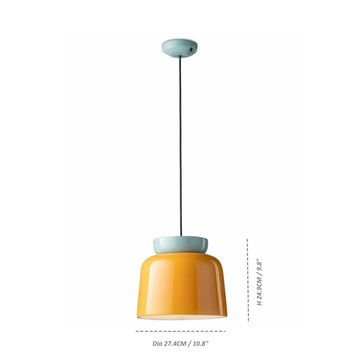 Smith Modern Nordic Bauhaus Macarons Bowl Shade Ceramic Pendant Light
