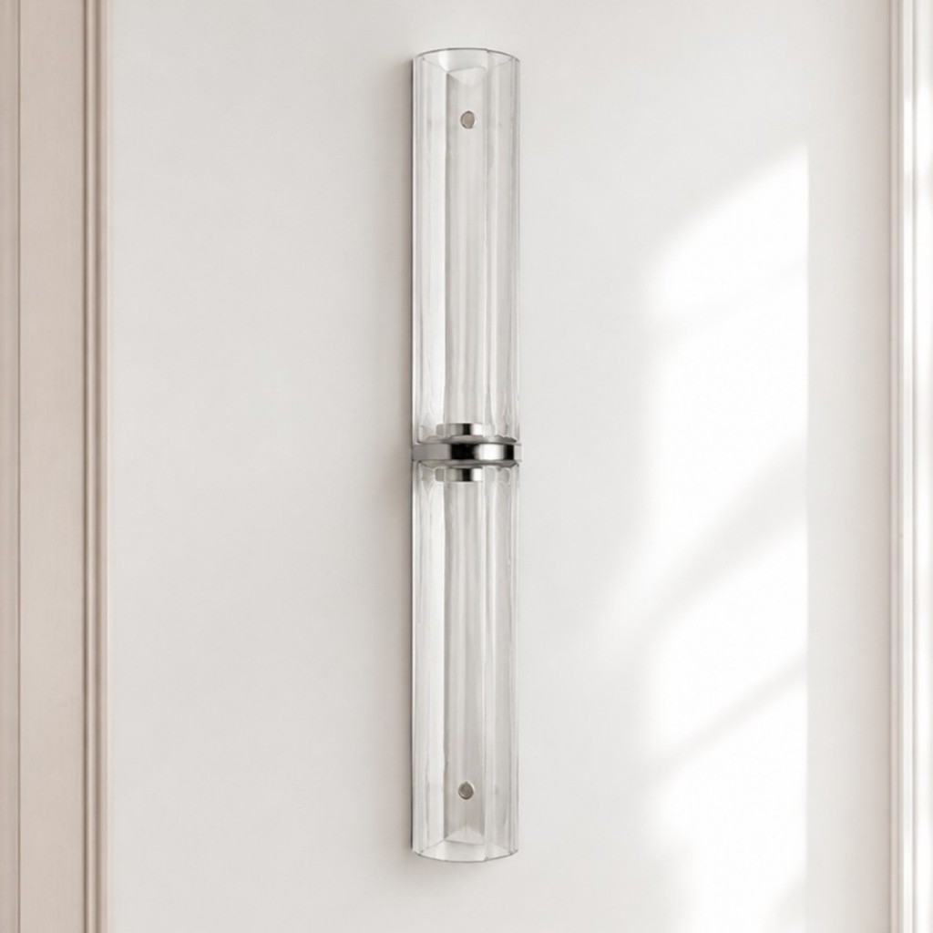 Giulia Minimalist LED Double Tube Glass Wall Light