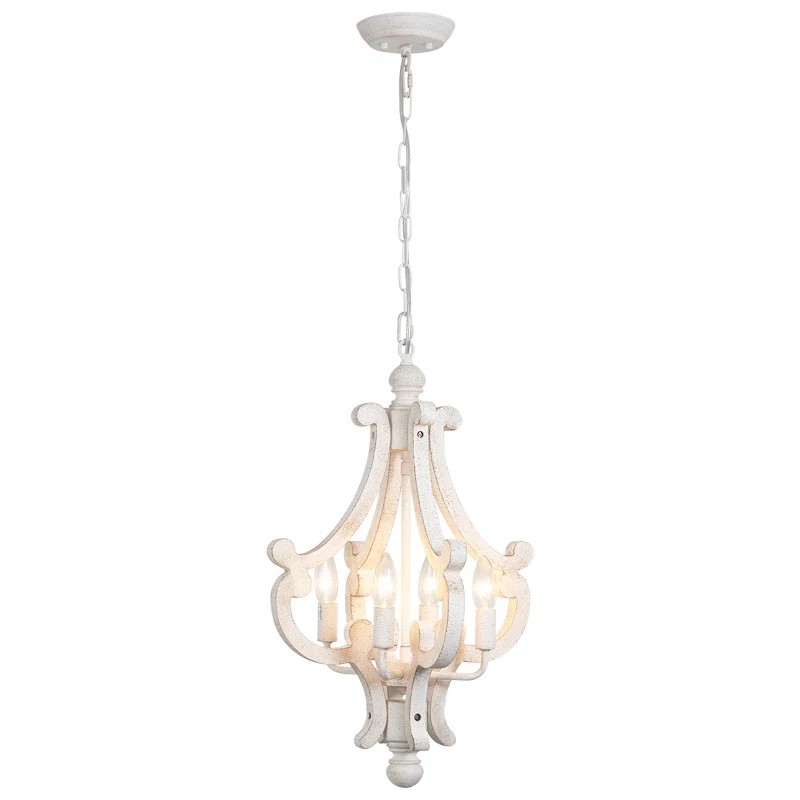 Astridina Rustic Antique Wooden French Country Chandelier