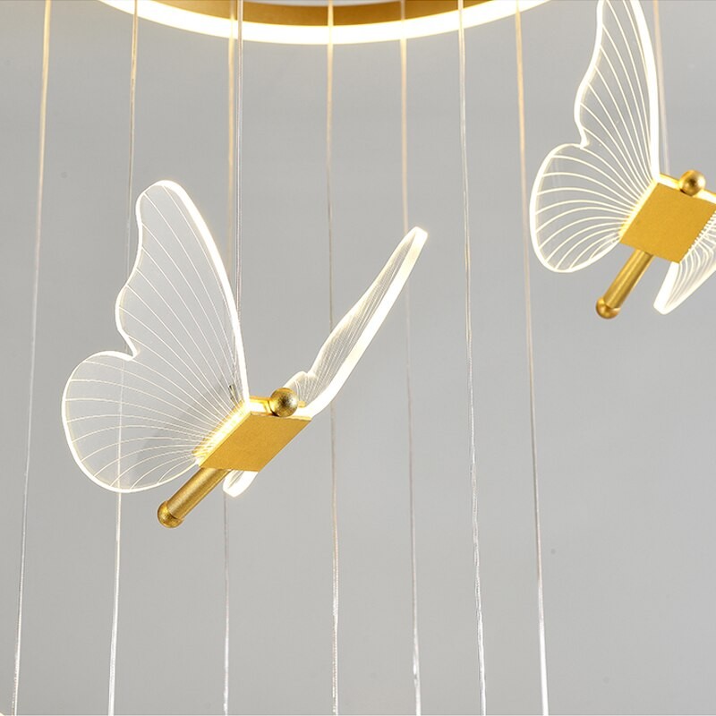 Luce Romantic Creative Butterfly Chandelier