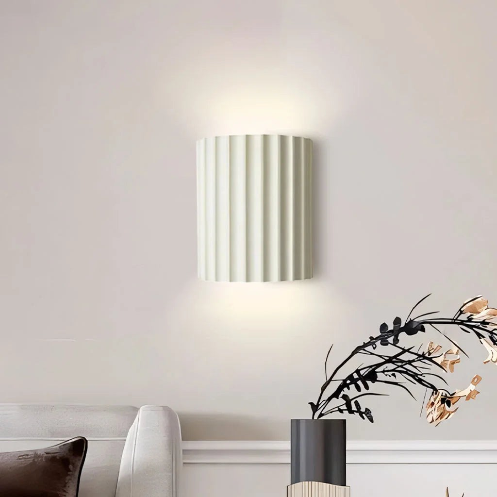 Pranavi Modern Bundle Ribbed Fluted Resin Wall Sconce