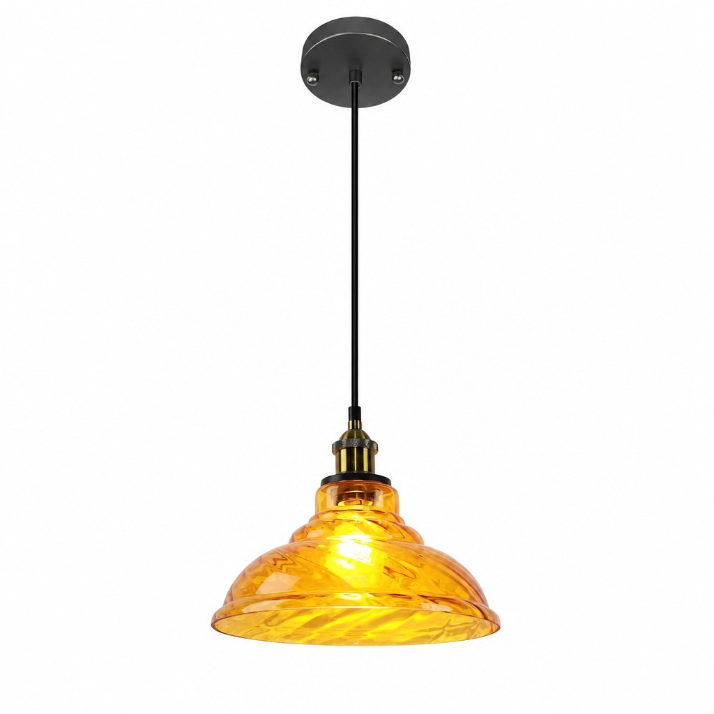 Benjin Modern Colorful Trumpet Glass Pendant Light