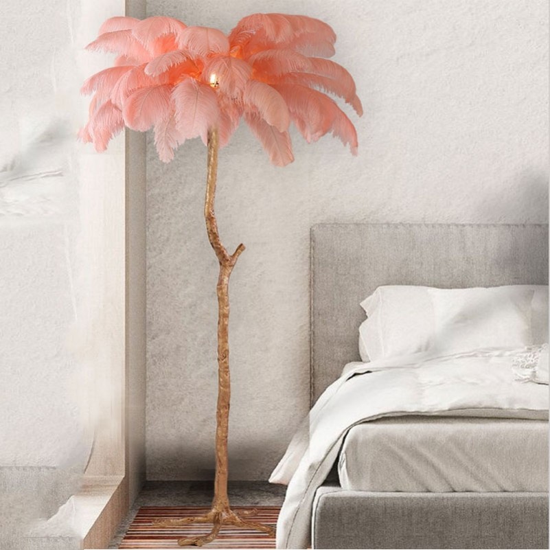 Aita Ostrich Feather Floor Lamp