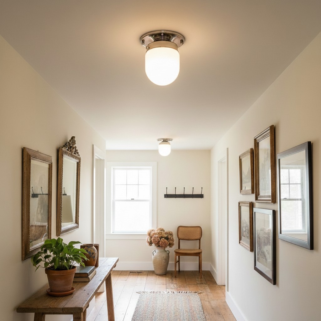 Roger Modern Brass Flush Mount Metal Ceiling Light