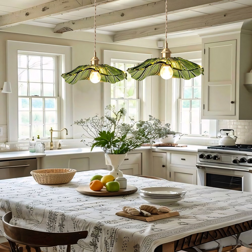 Callista Retro Lotus Creative Glass Pendant Light