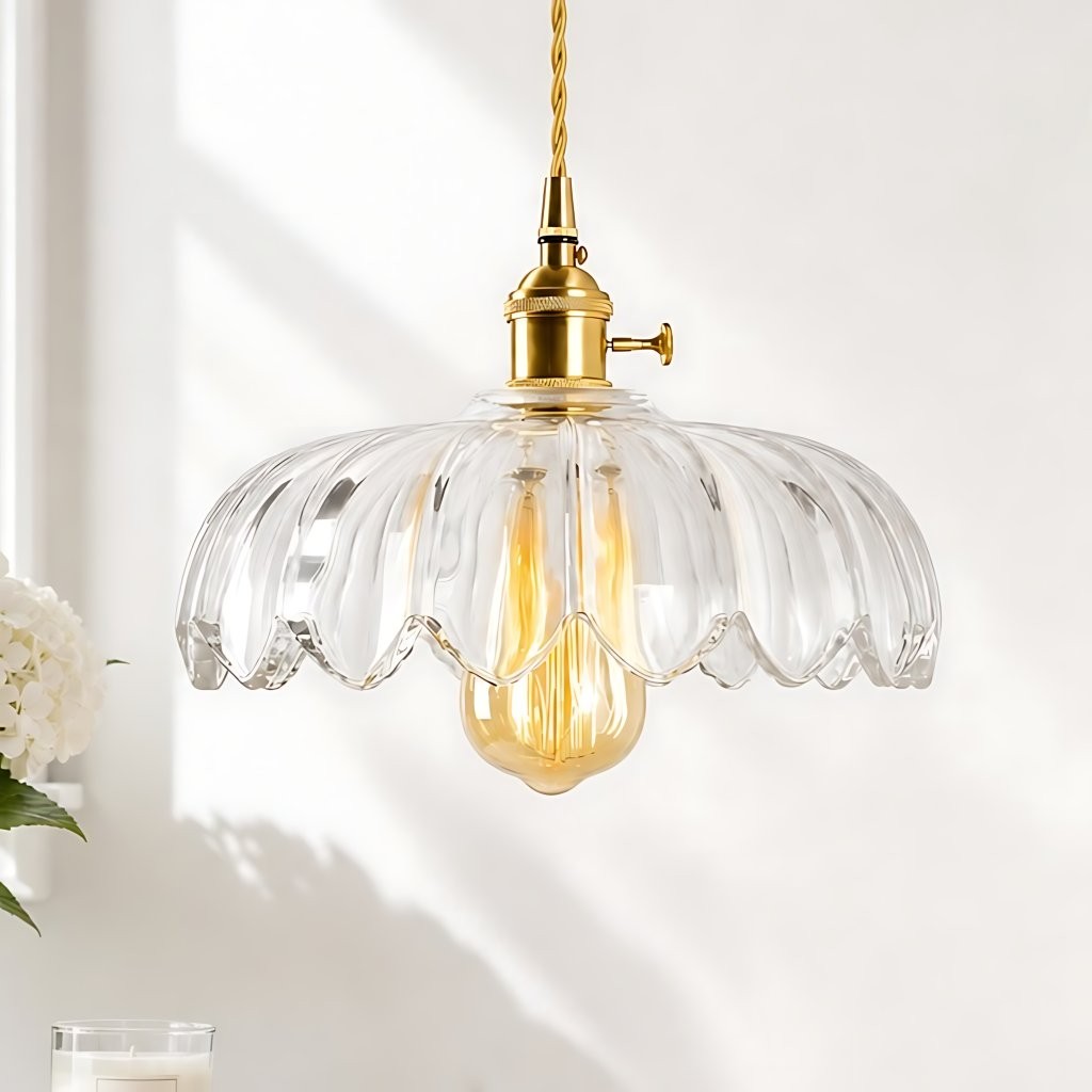 Jacinta Green Scalloped Pendant Light