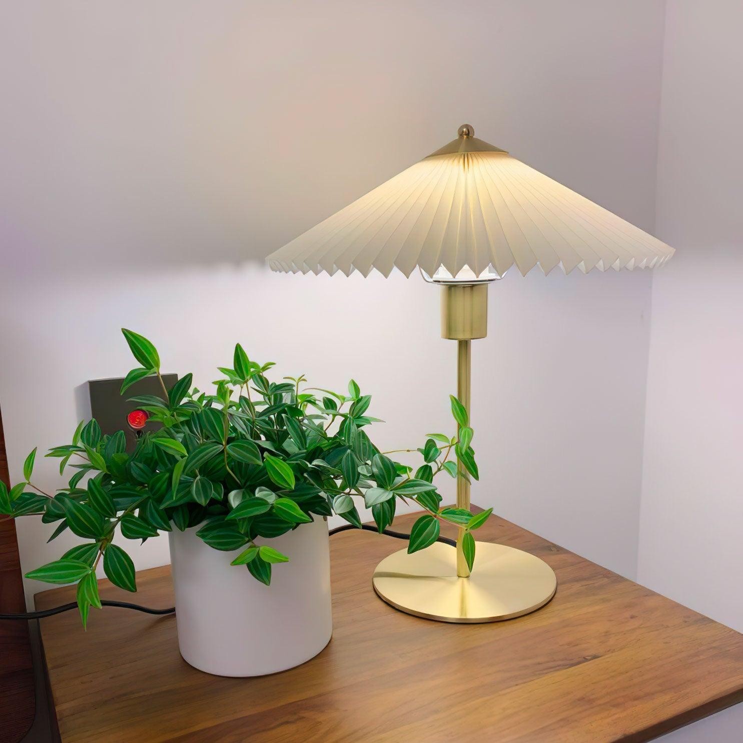 Isha Pleated Shade Table Lamp