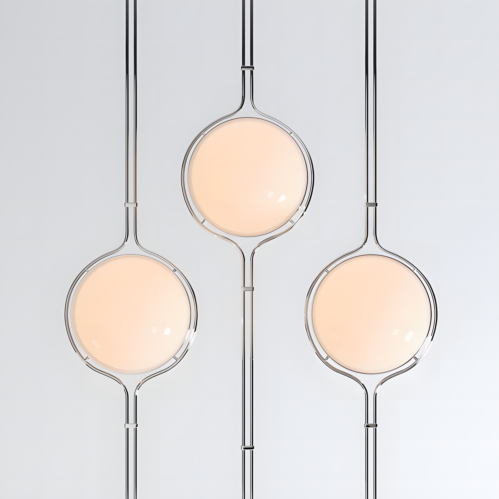 Alexandra Stylish White Acrylic Ball Floor To Ceiling Lamp