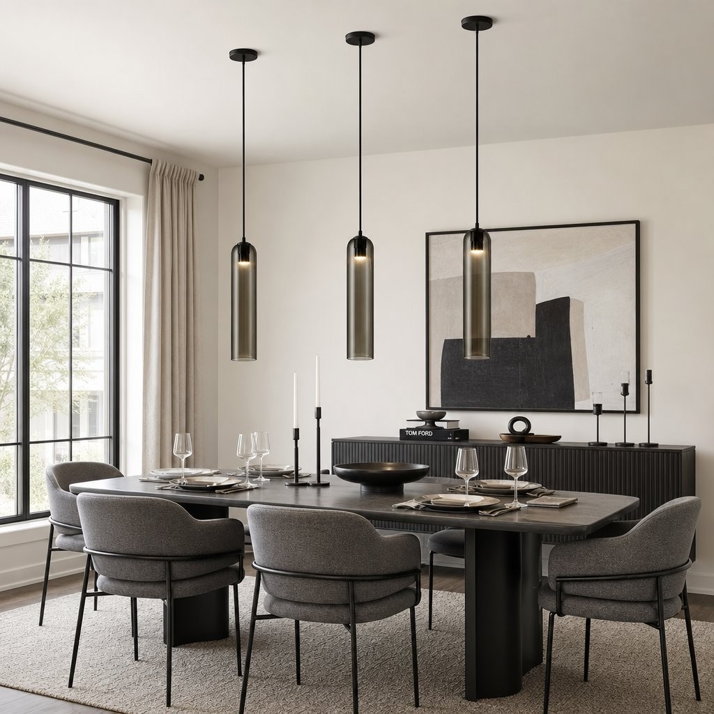 Kimaya Benedict Tube Glass Pendant Lamp