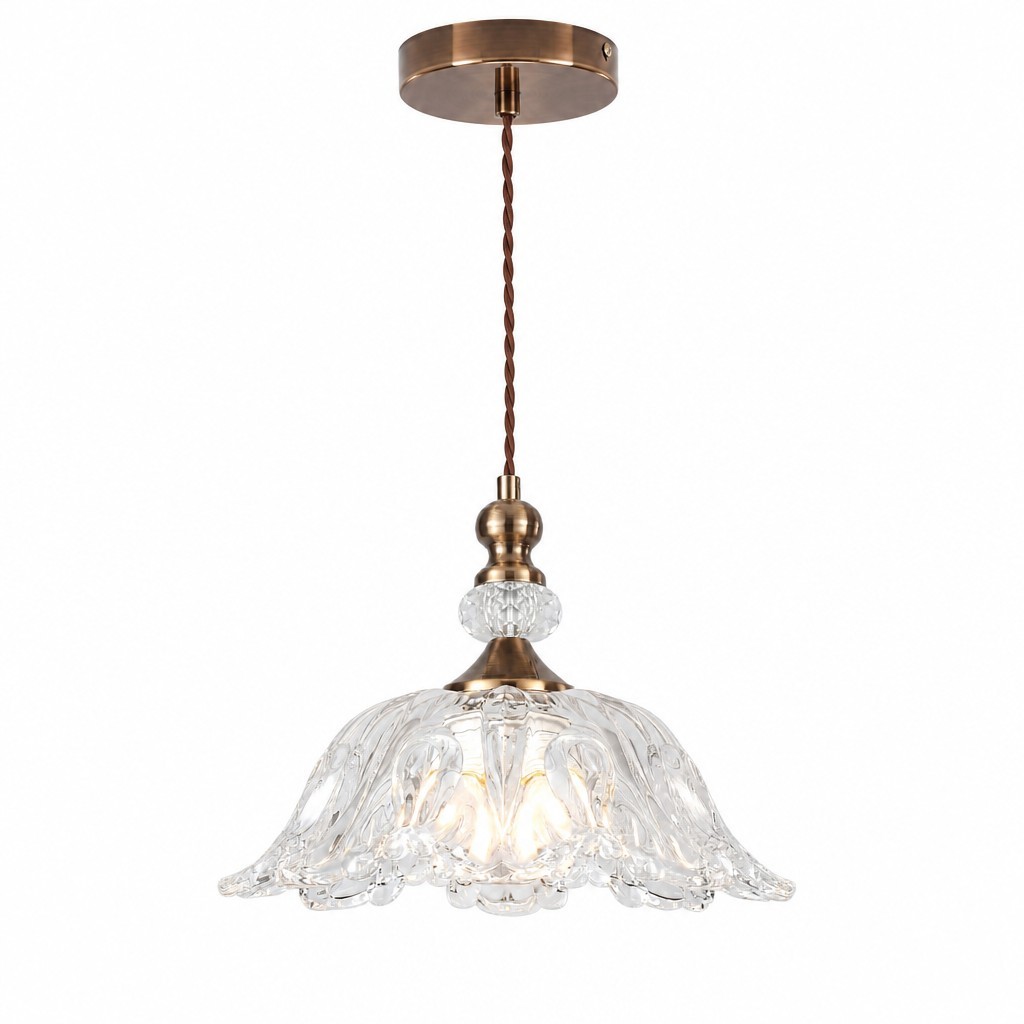Vilkas Vintage Flower Shaped Glass Pendant Light