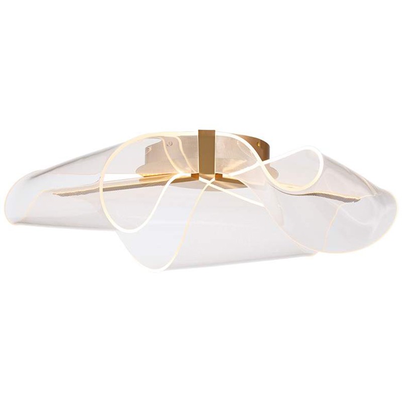 Geryn Brushed Gold Acrylic Flower Led Ceiling Light