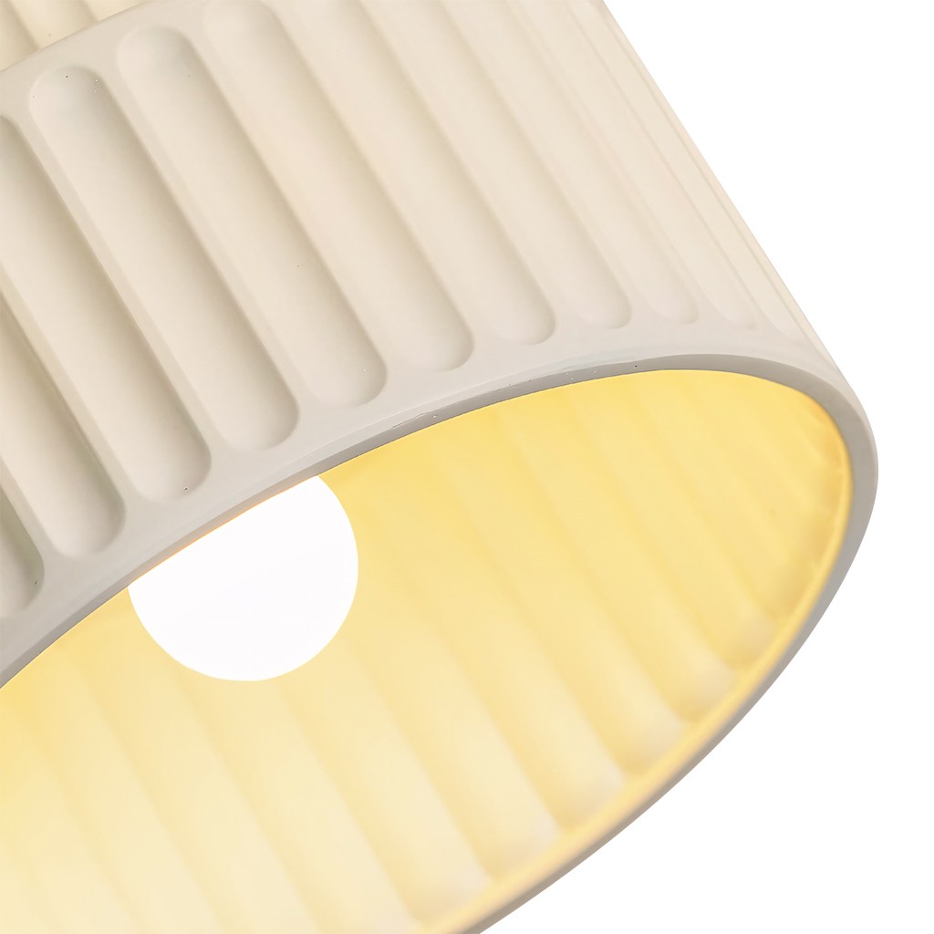 Brisby Striped Frosted Fluted Ceramic Pendant Light
