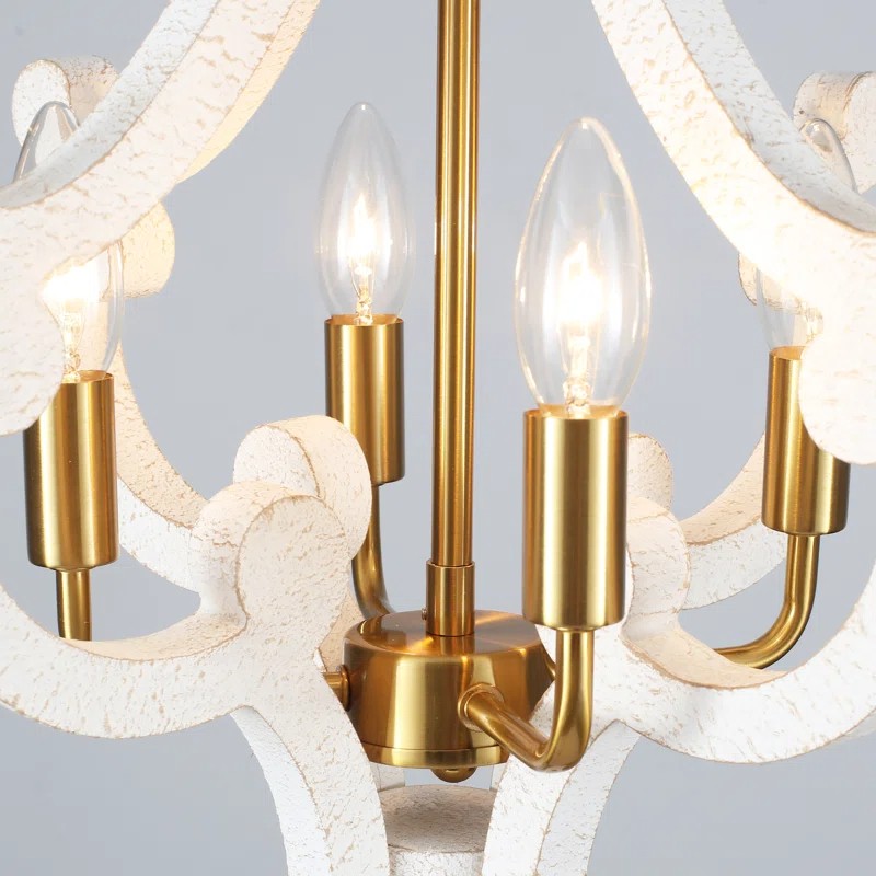 Astridina Rustic Antique Wooden French Country Chandelier