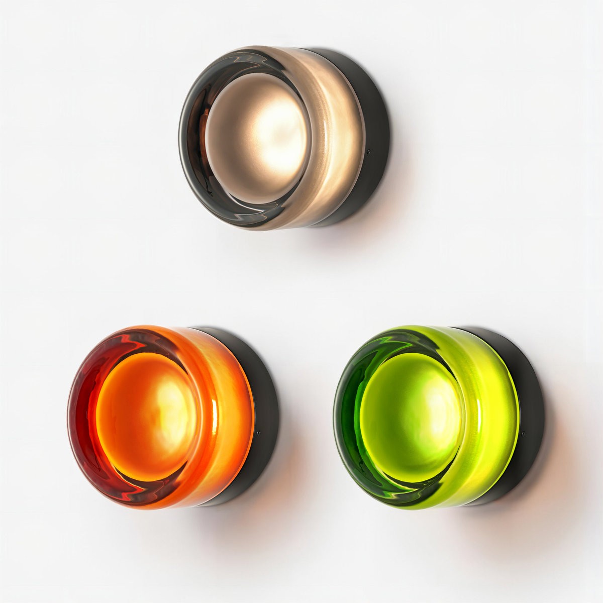 Gabriella Nordic LED Glass Flush Mount Sconce
