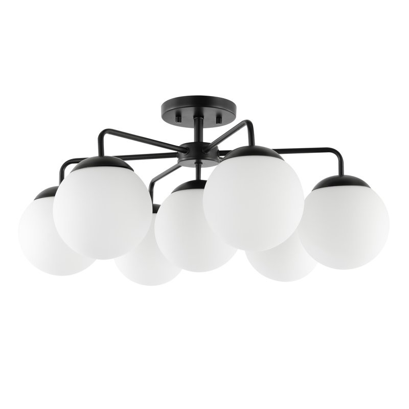 Richter Farmhouse Globe Glass Semi Flush Mount Ceiling Light