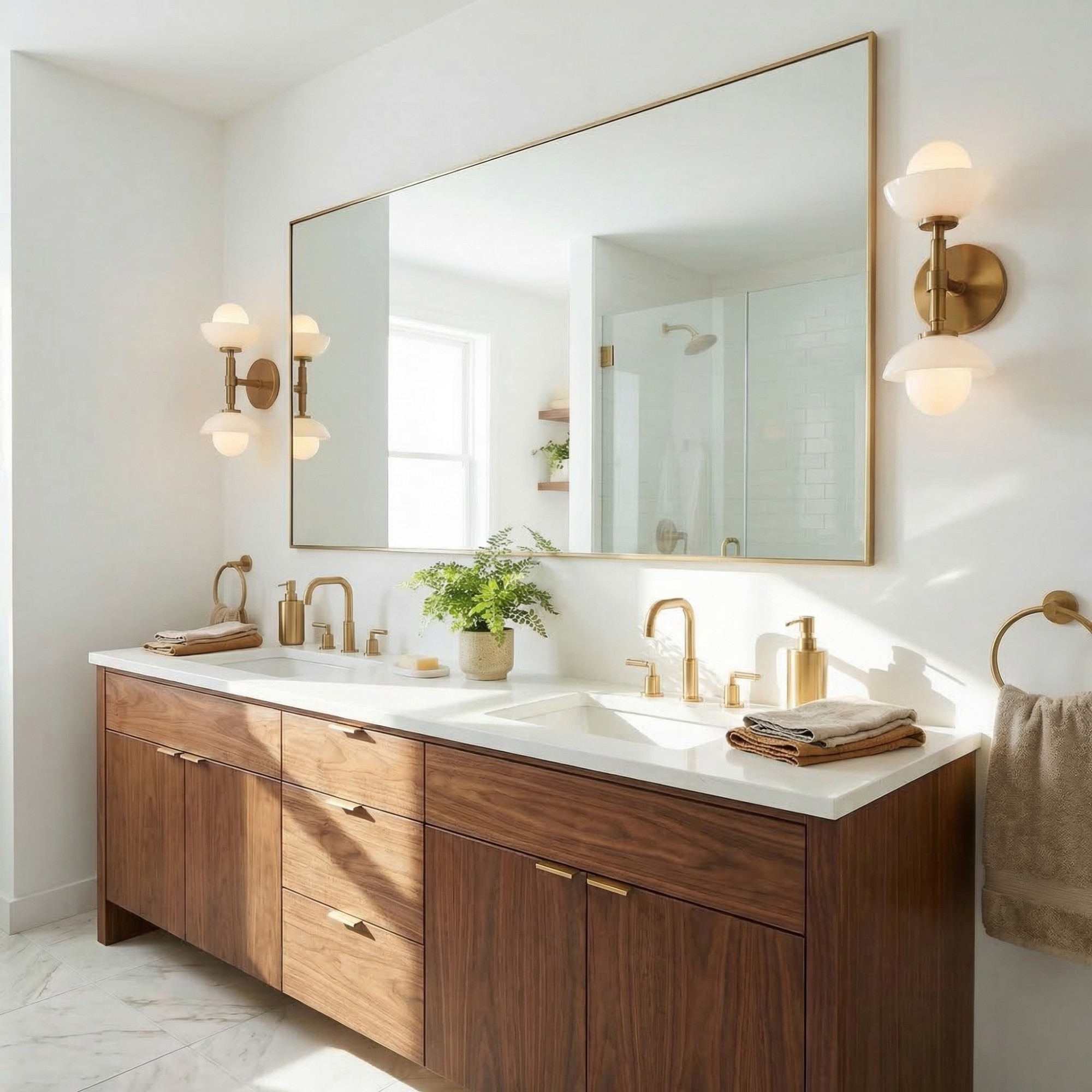 Brianna Farmhouse Alabaster Double Globe Sconce
