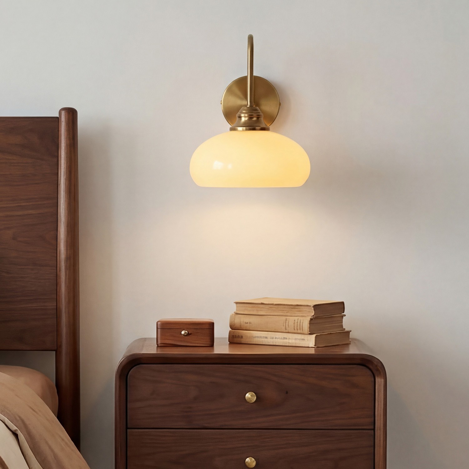 Ylvaen Bauhaus 1 Light Milk Glass Sconce