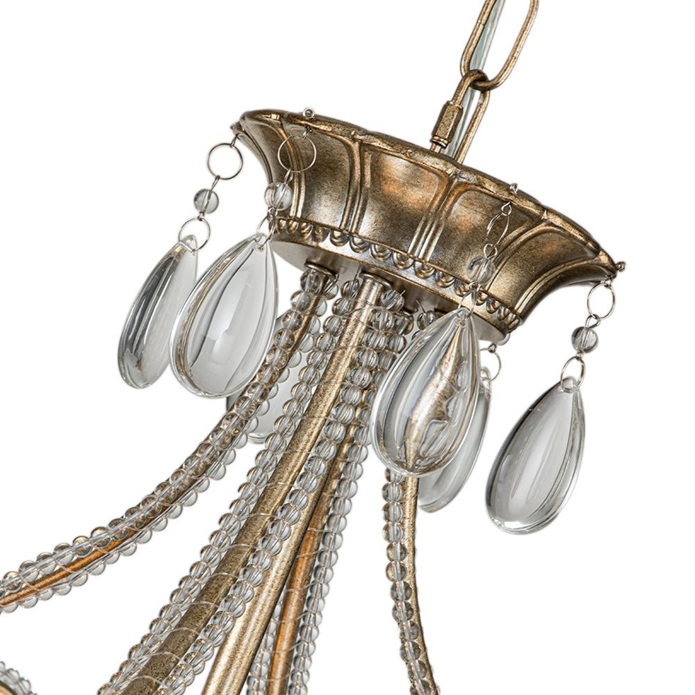 Neve Luxury French Antique Crystal Drum Chandelier