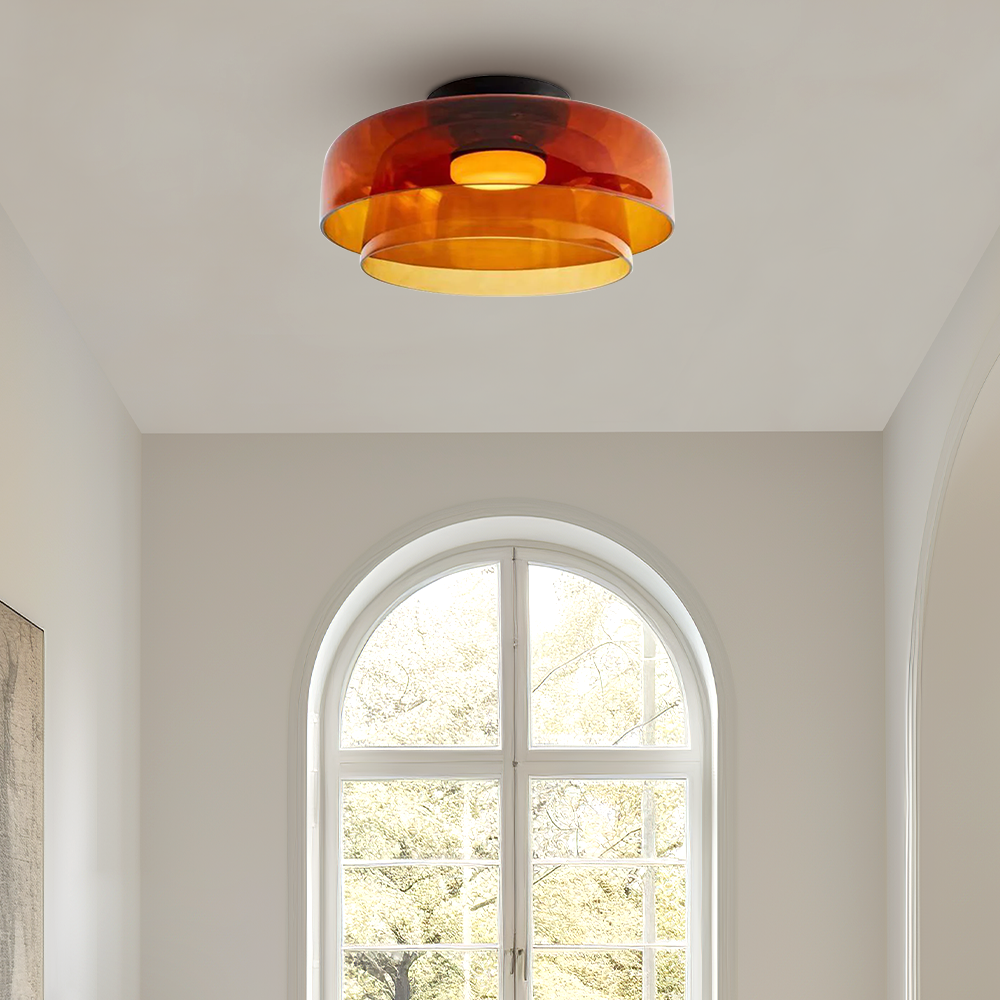 Hailie Creative Glass Ceiling Light Multi-Layer Pendant Lampshade