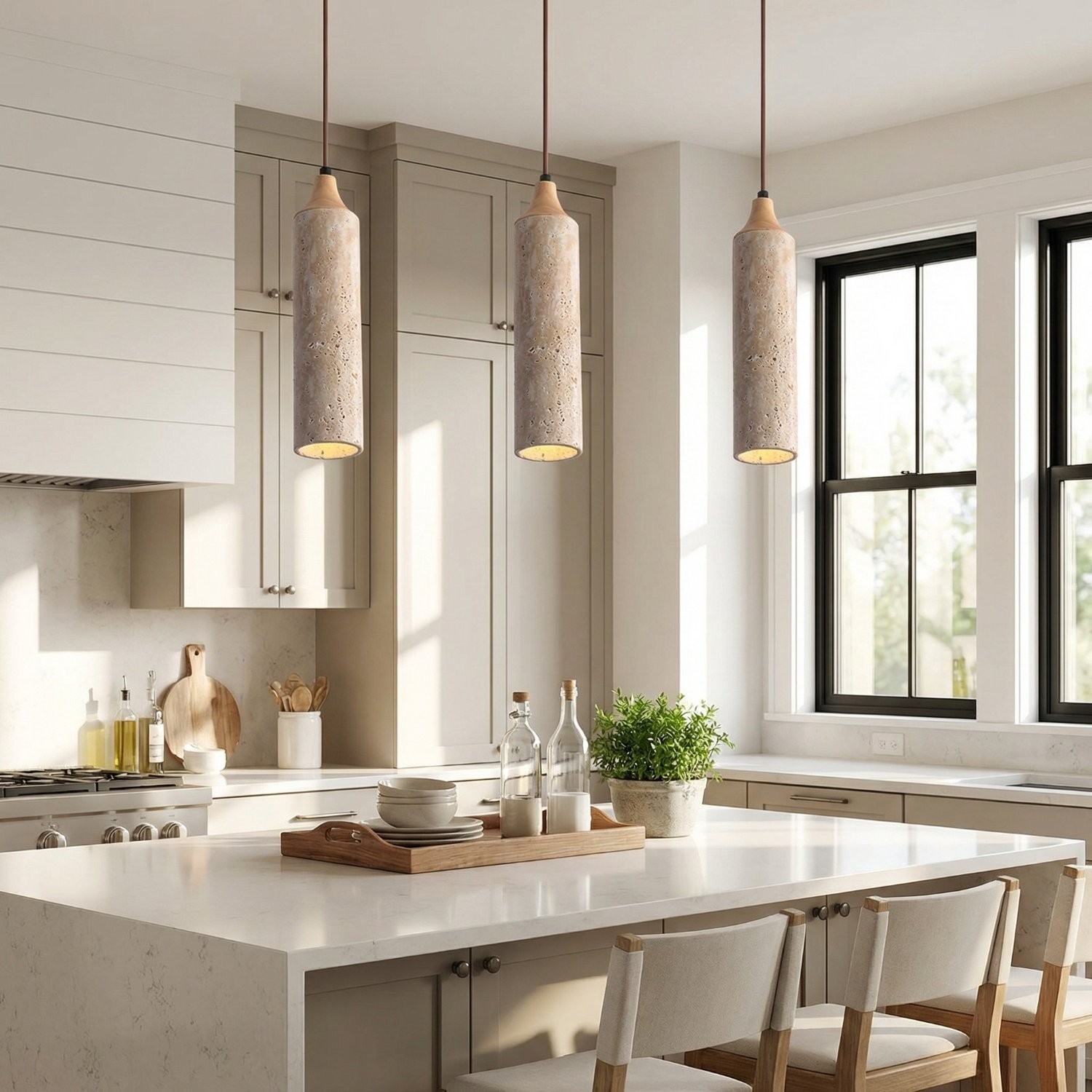 Blair Wabi-Sabi Mini Travertine Pendant Lamp