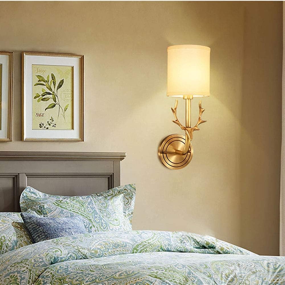 Akshara Farmhouse Brass Deer Head Wall Light