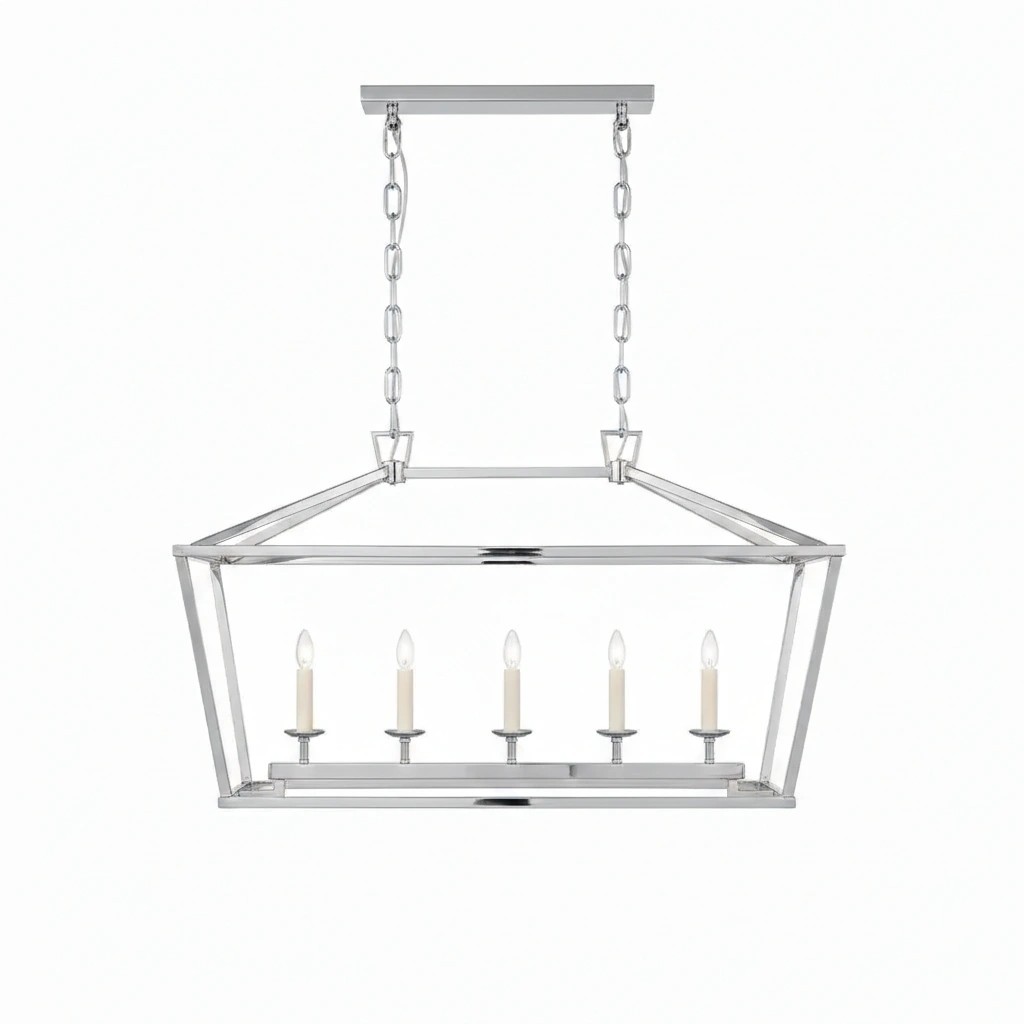 Aria Farmhouse Wrought Iron Lantern Chandelier Light