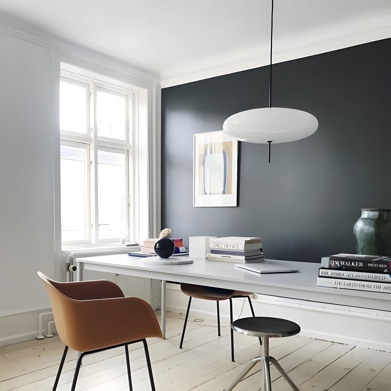 Korbin Acrylic White Flying Saucer Pendant Light