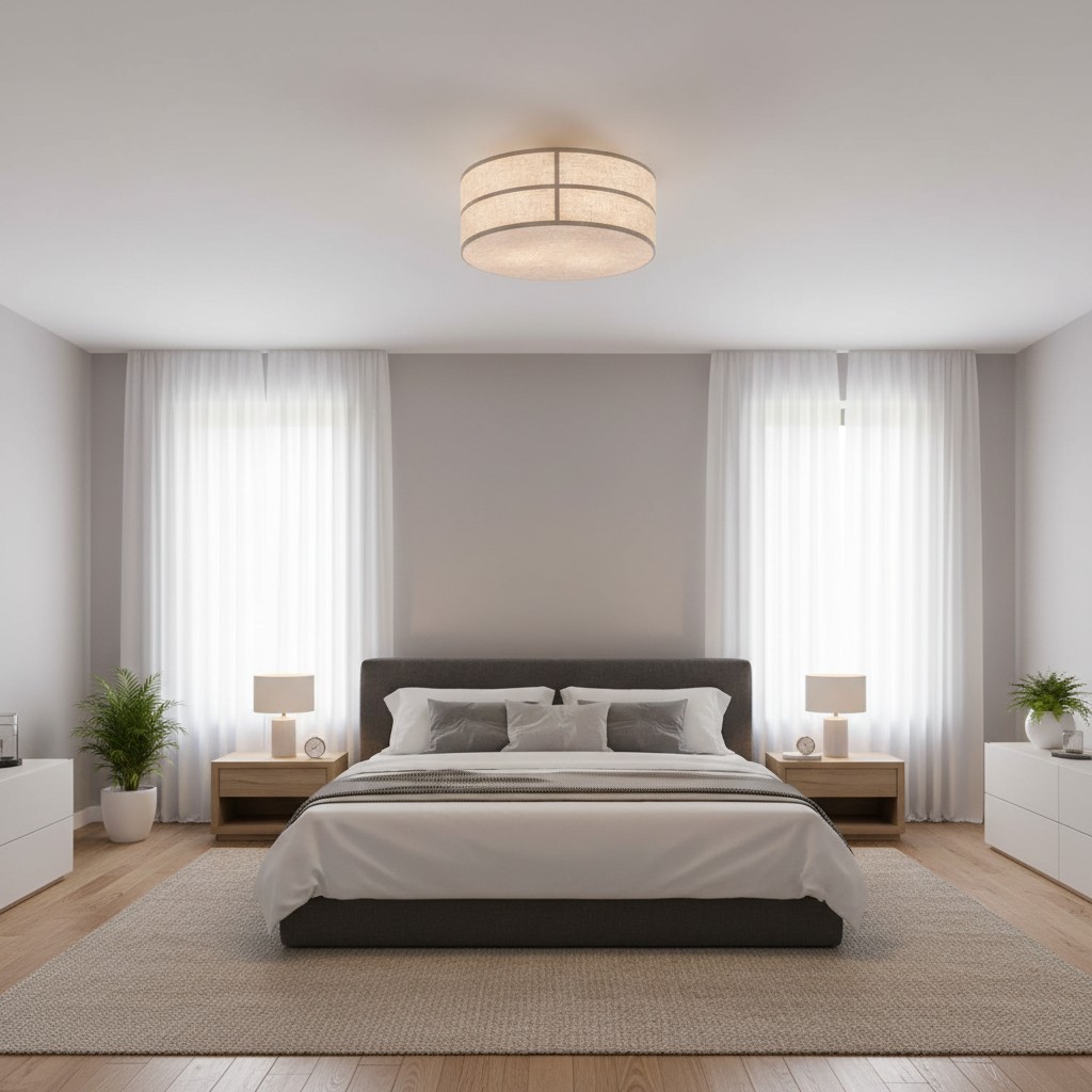 Sophie Japanese Linen Lantern Ceiling Light