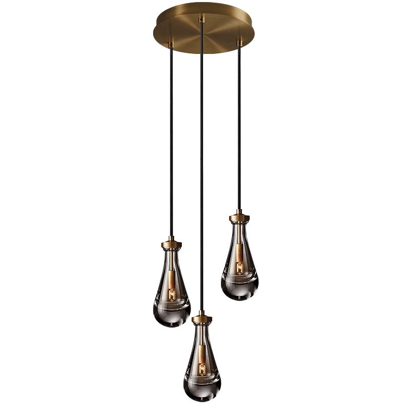 Peregrine Modern All-copper Crystal Raindrop Linear Chandelier