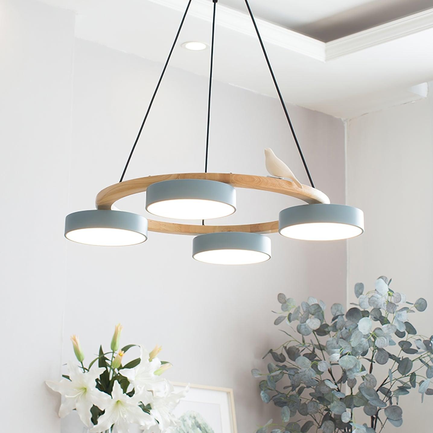 Myrithor Macarons Bird Woon Round Chandelier