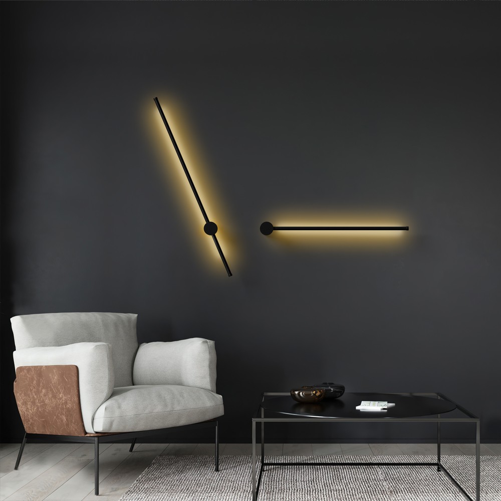 Aaradhya Modern Minimalist Rotatable Linear Black LED Wall Light