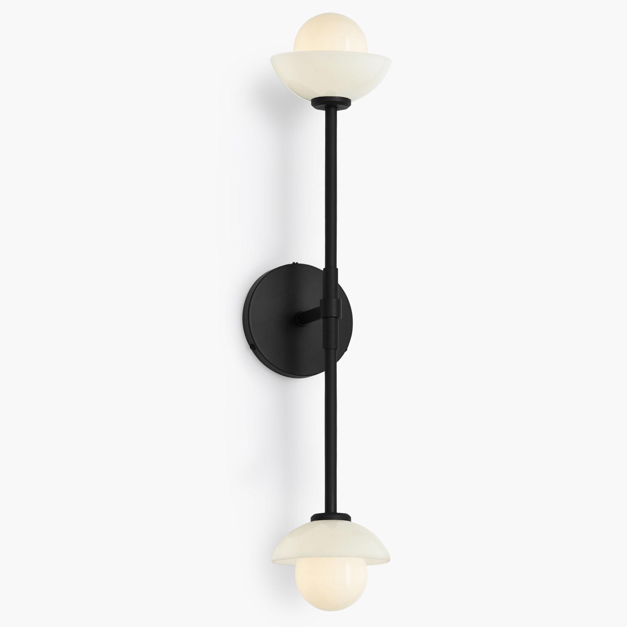 Brianna Farmhouse Alabaster Double Globe Sconce