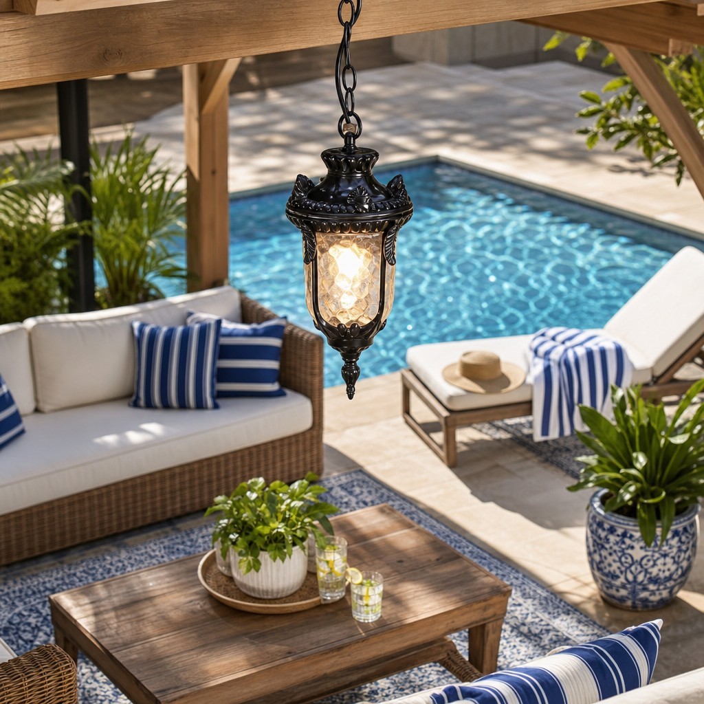 Maxwell Farmhouse Outdoor Patio Porch Small Pendant Light