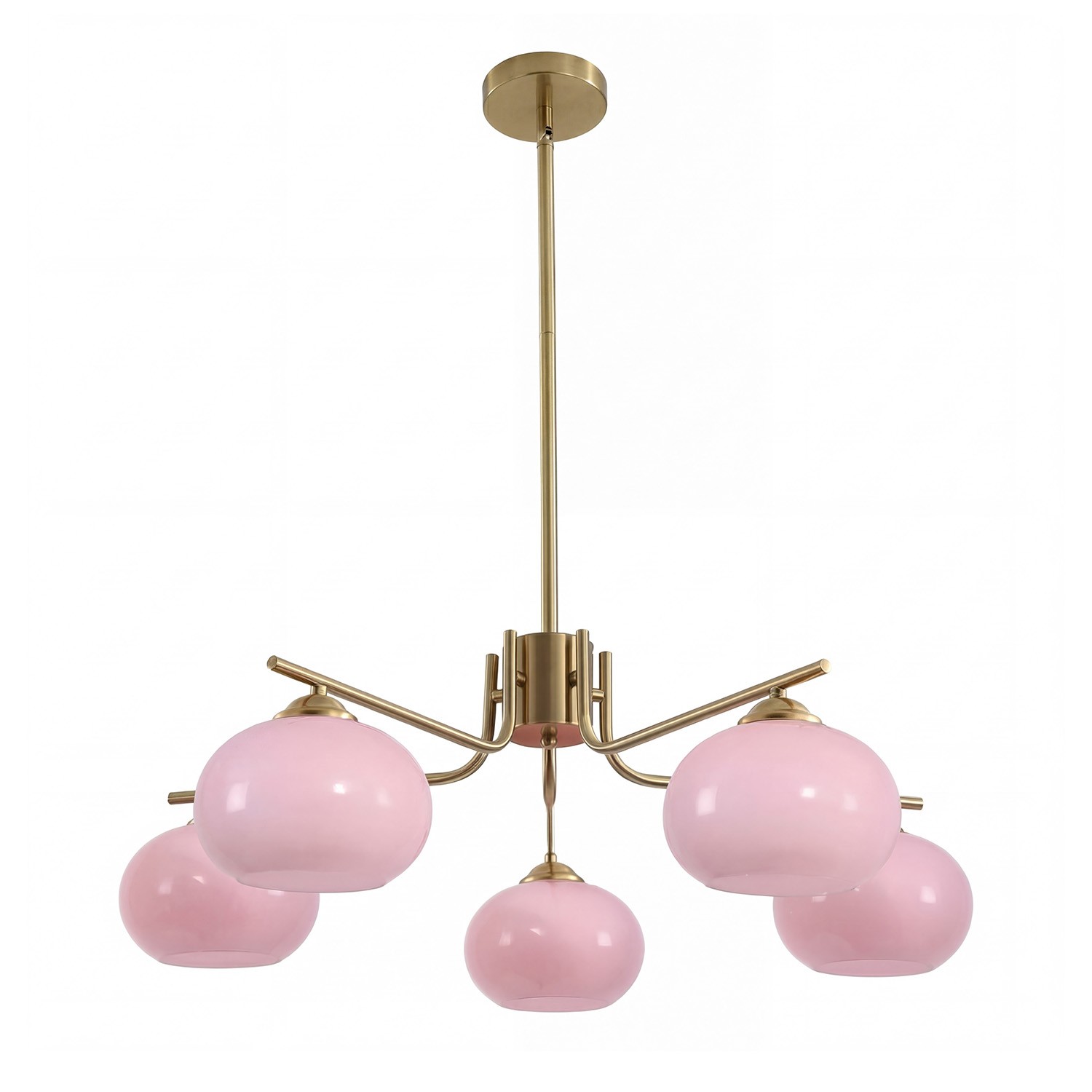 Kairox Mid Century Bauhaus Large Glass Globe Sputnik Chandelier