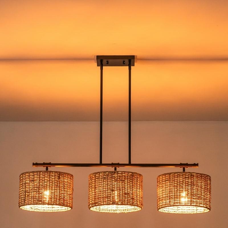 Raphael Beachy 3 Light Dimmable Drum Chandelier for Dining Room