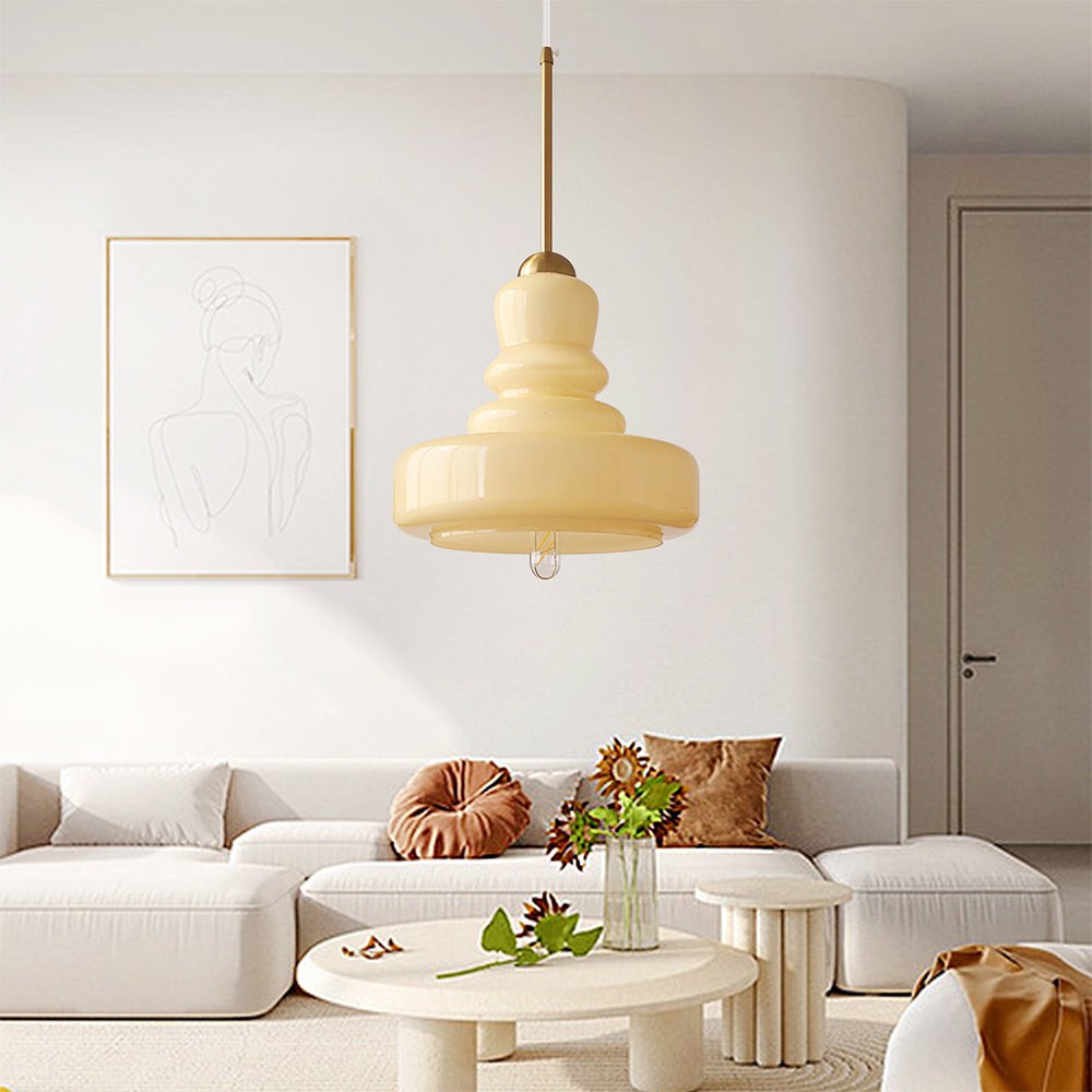 Carla Colorful Gourd Shaped Glass Shade Pendant Light