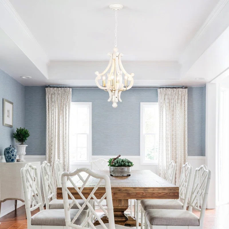 Astridina Rustic Antique Wooden French Country Chandelier