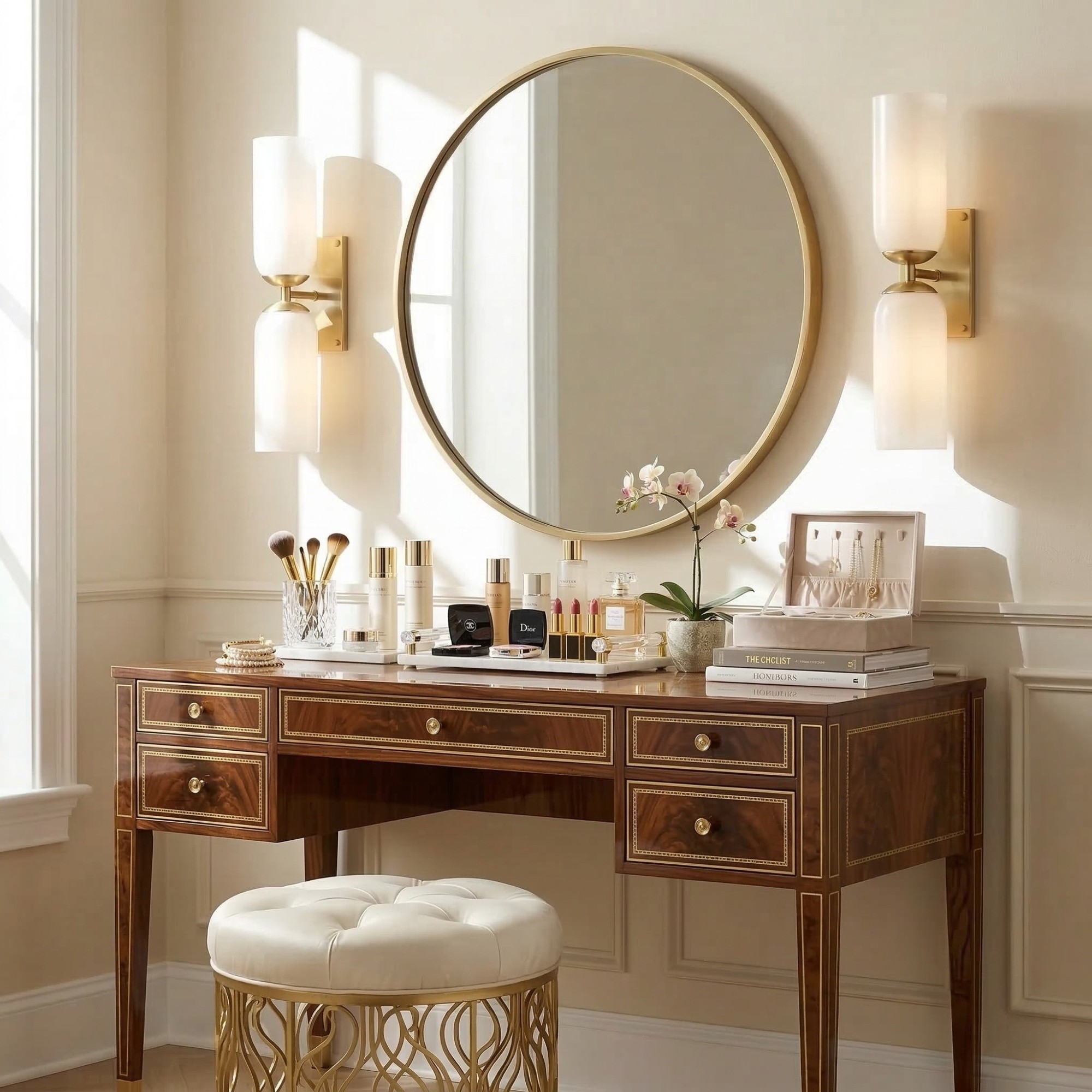 Iliana Rustic White Glass Double Tube Wall Sconce